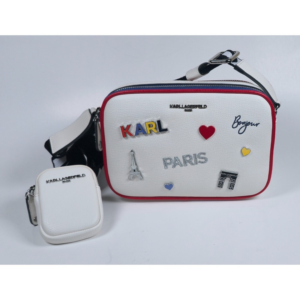 Karl Lagerfeld Paris Crossbody Bag Known For Its Paris-themed Design